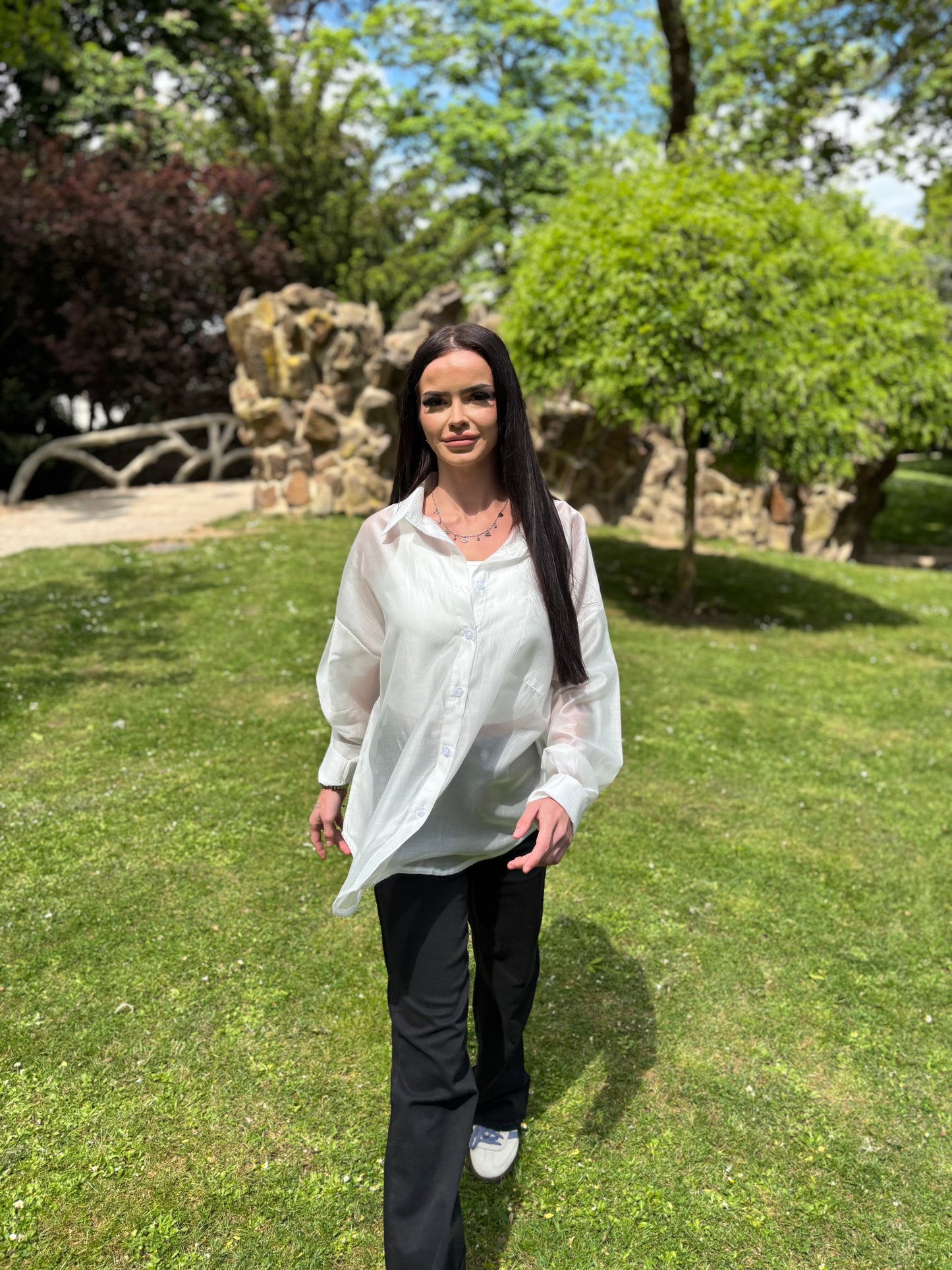 Chemise Fluide Blanche Oversize