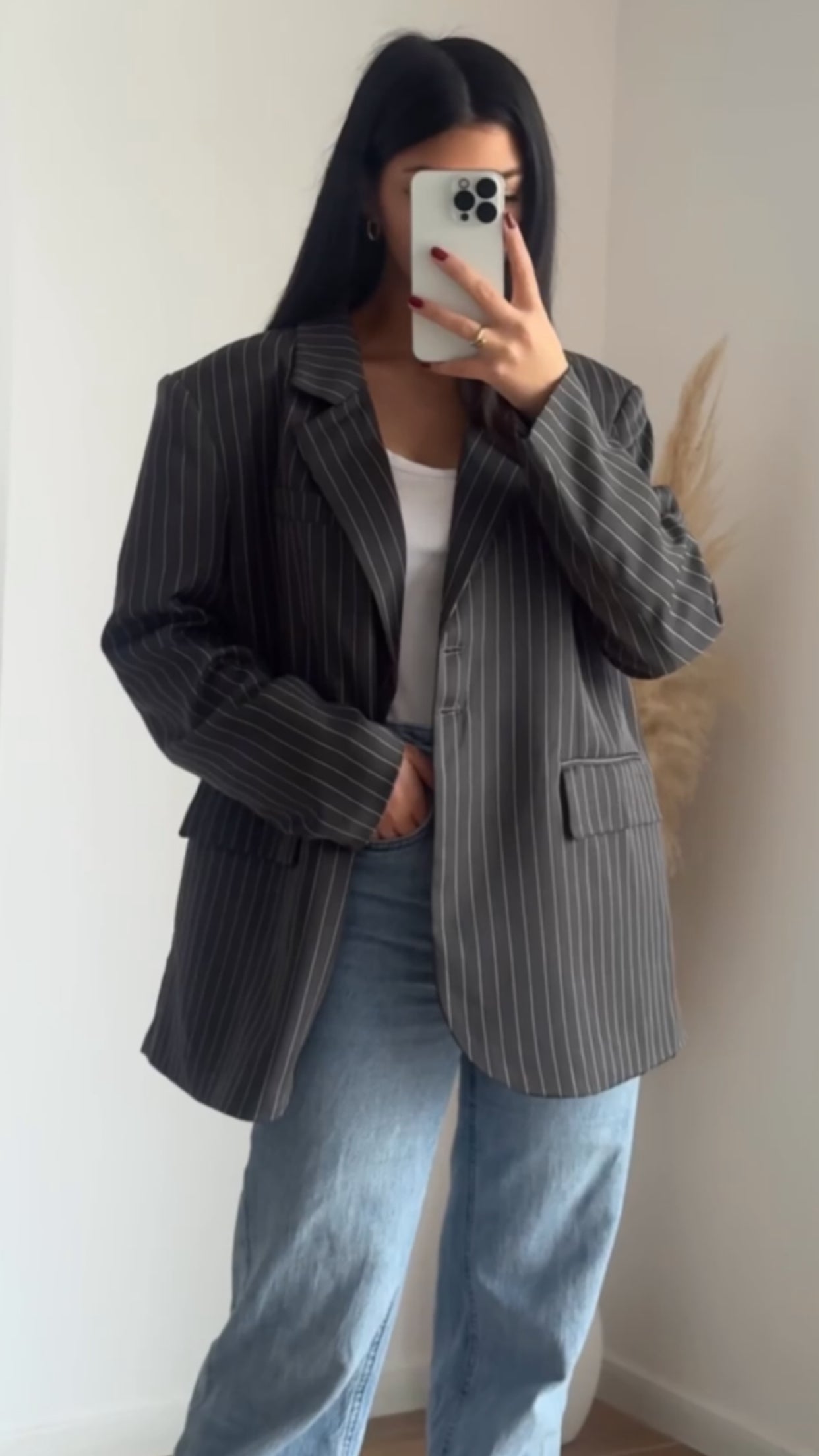Blazer rayés Oversize
