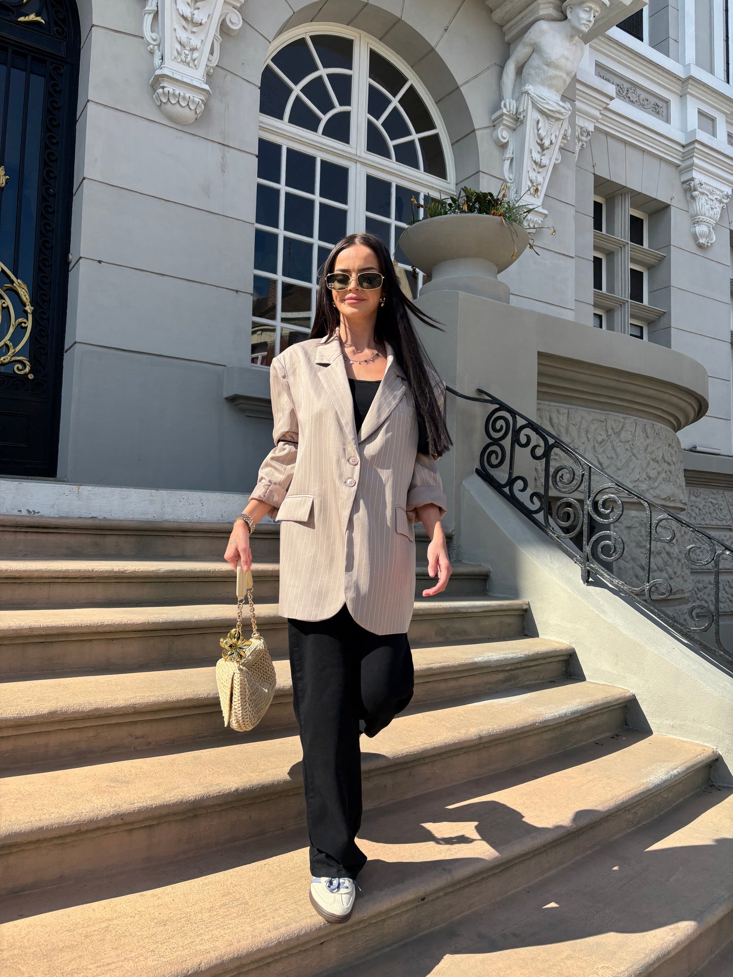 Blazer rayés Oversize