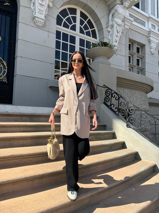 Blazer rayés Oversize